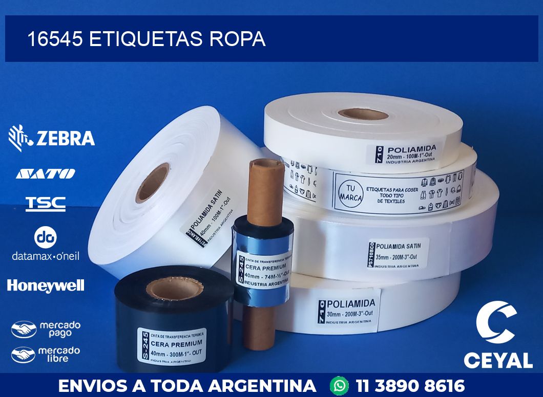 16545 ETIQUETAS ROPA