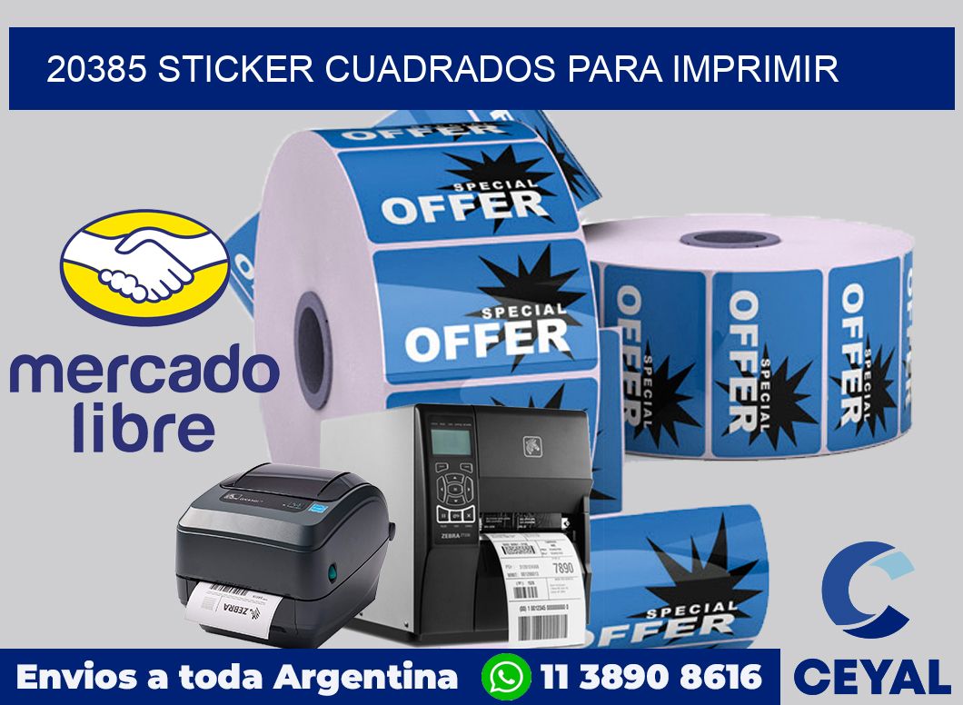 20385 STICKER CUADRADOS PARA IMPRIMIR