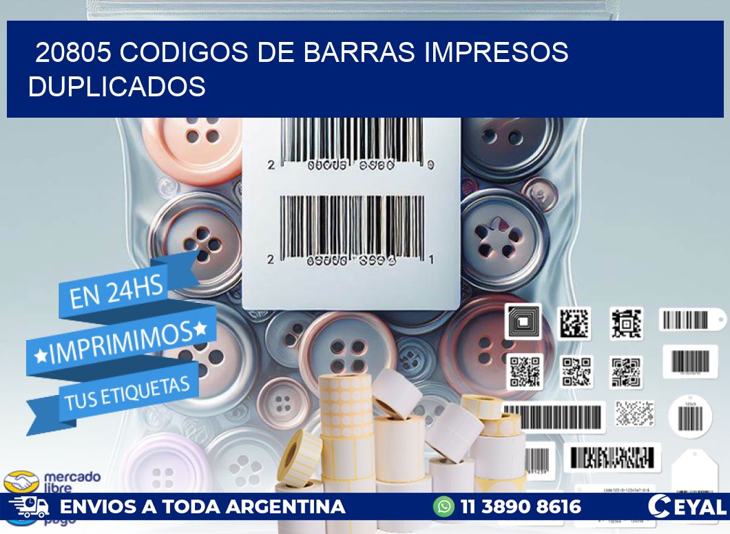 20805 codigos de barras impresos duplicados