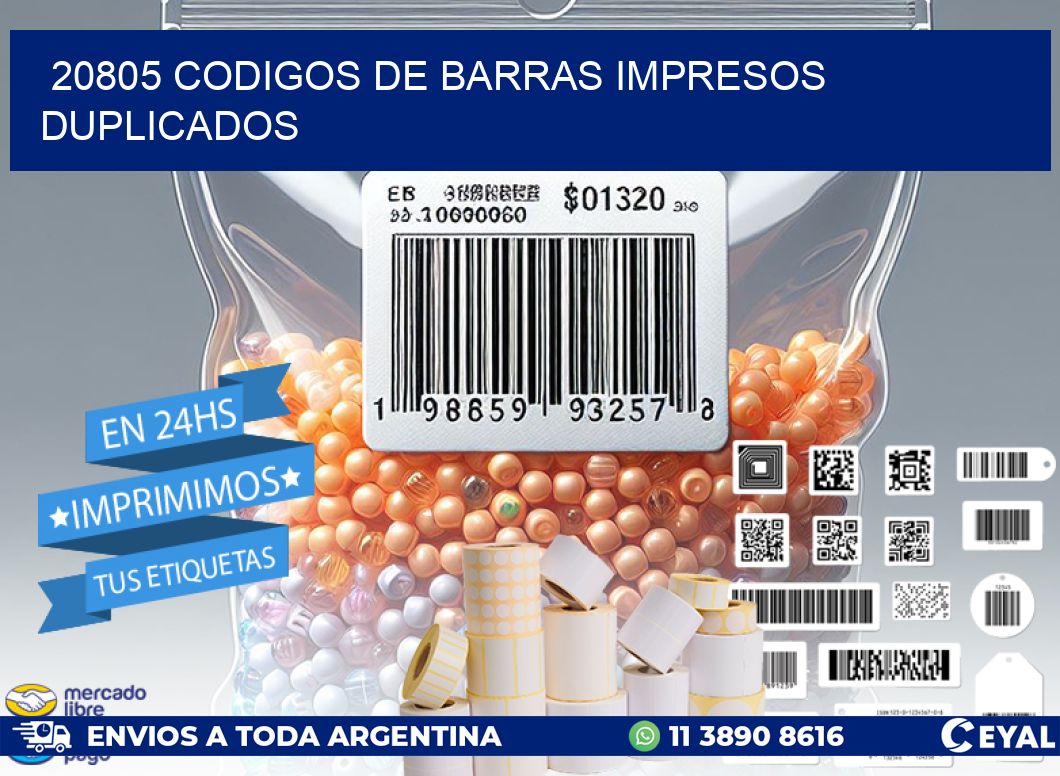 20805 codigos de barras impresos duplicados