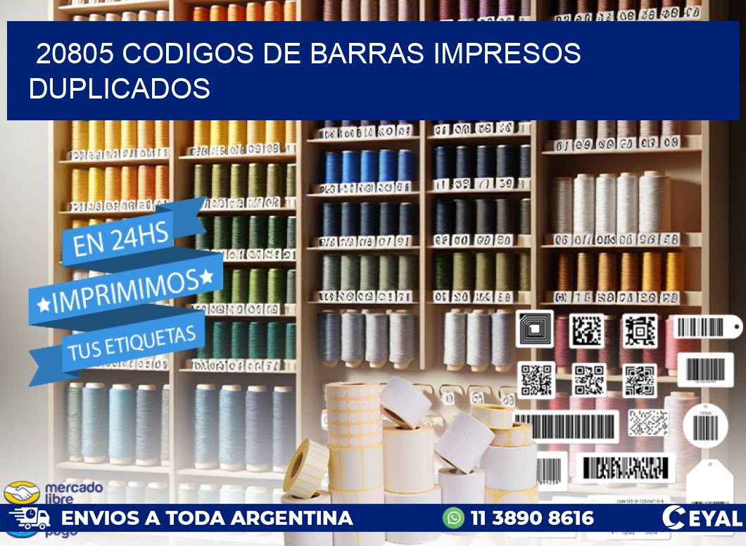 20805 codigos de barras impresos duplicados