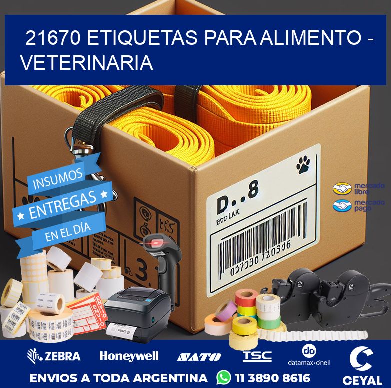21670 ETIQUETAS PARA ALIMENTO - VETERINARIA