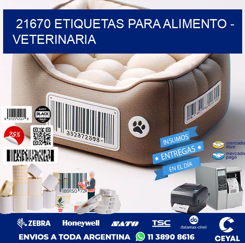 21670 ETIQUETAS PARA ALIMENTO – VETERINARIA