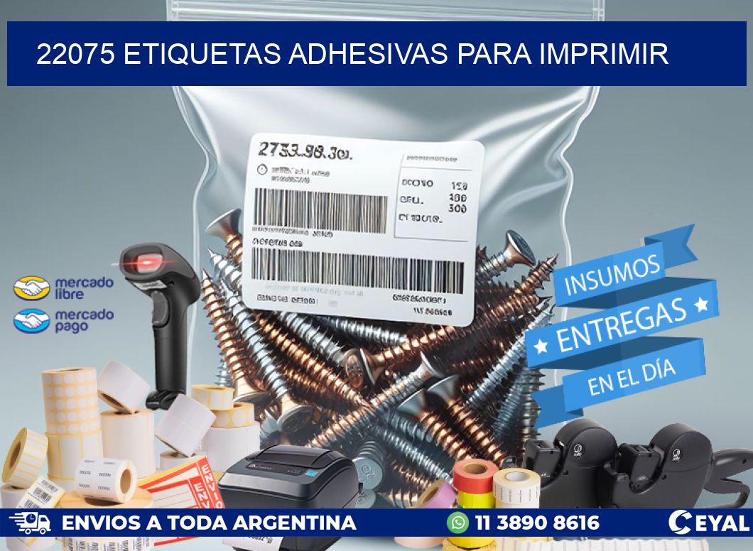22075 Etiquetas adhesivas para imprimir