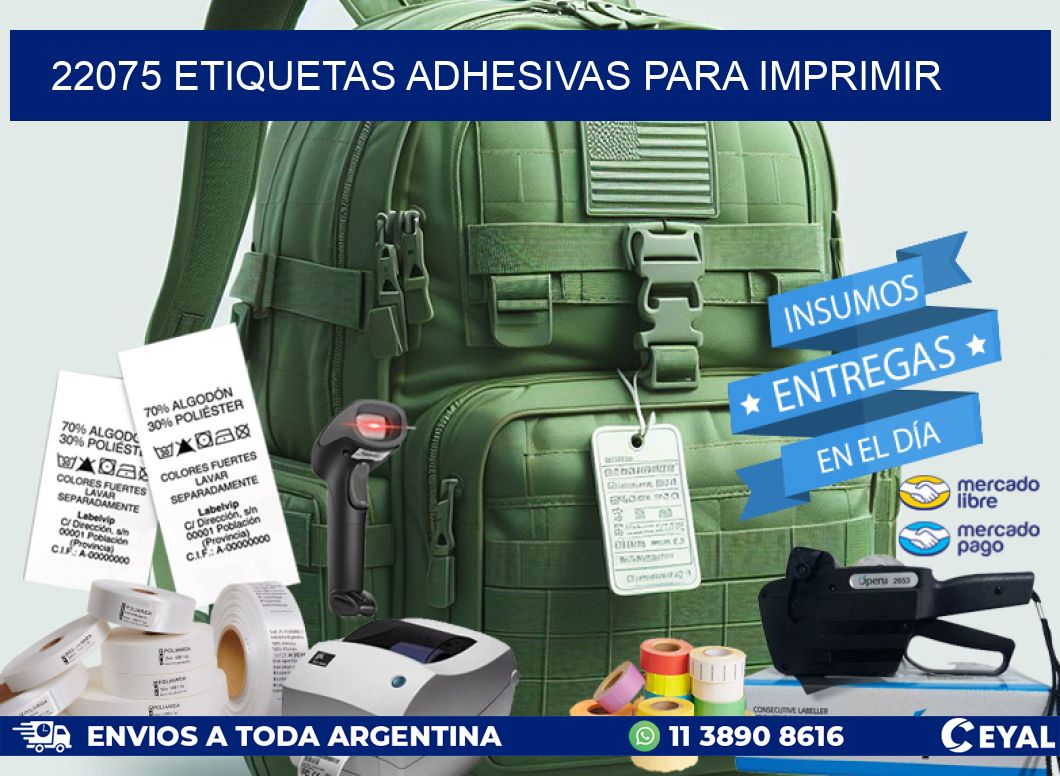 22075 Etiquetas adhesivas para imprimir