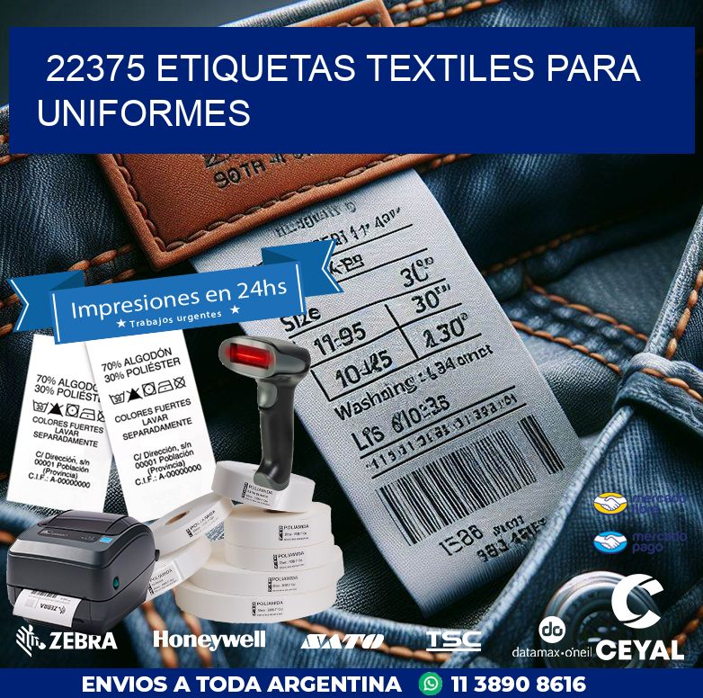 22375 ETIQUETAS TEXTILES PARA UNIFORMES