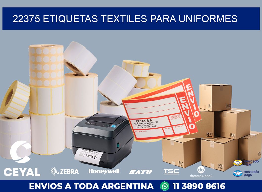 22375 ETIQUETAS TEXTILES PARA UNIFORMES