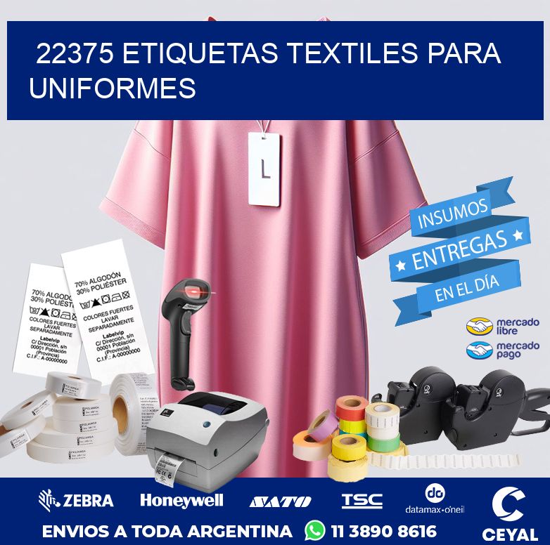 22375 ETIQUETAS TEXTILES PARA UNIFORMES