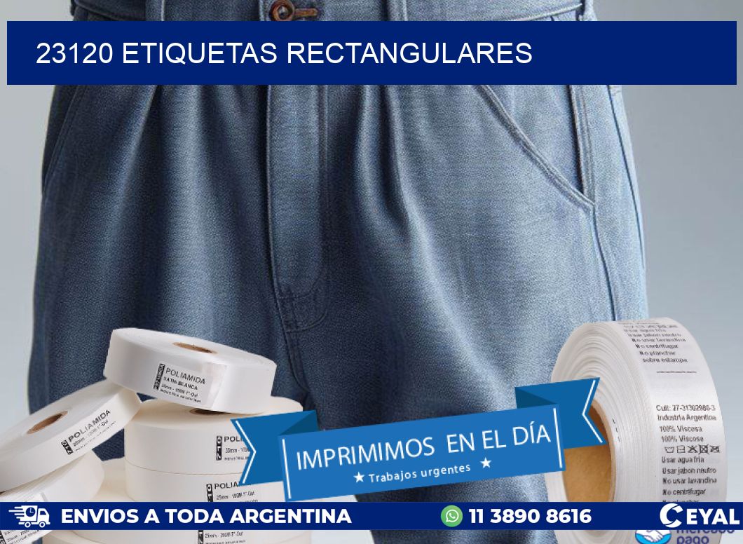 23120 etiquetas rectangulares