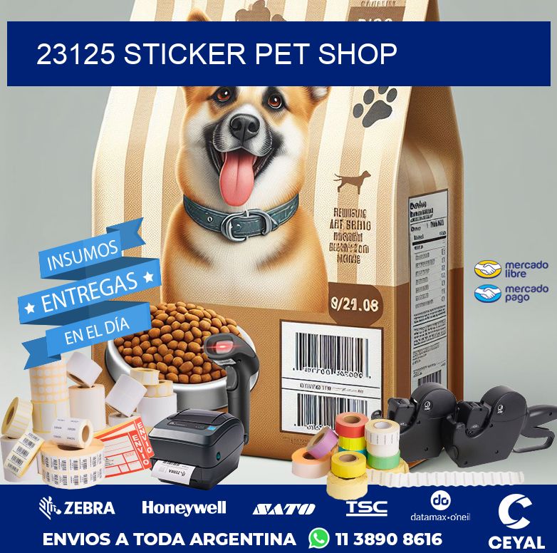 23125 STICKER PET SHOP