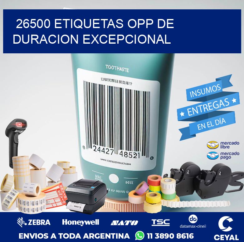 26500 ETIQUETAS OPP DE DURACION EXCEPCIONAL