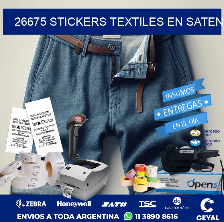 26675 STICKERS TEXTILES EN SATEN