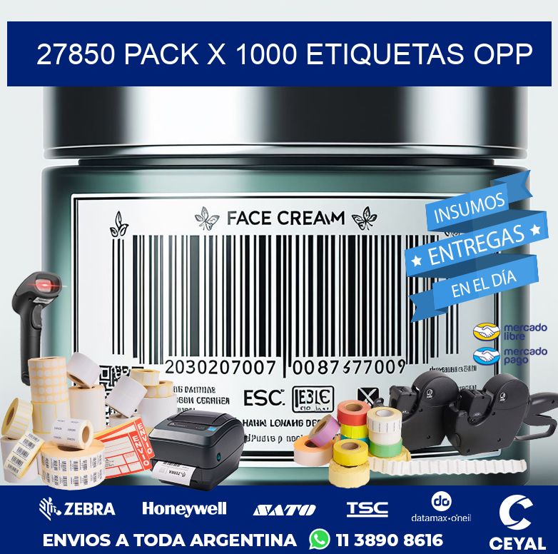 27850 PACK X 1000 ETIQUETAS OPP