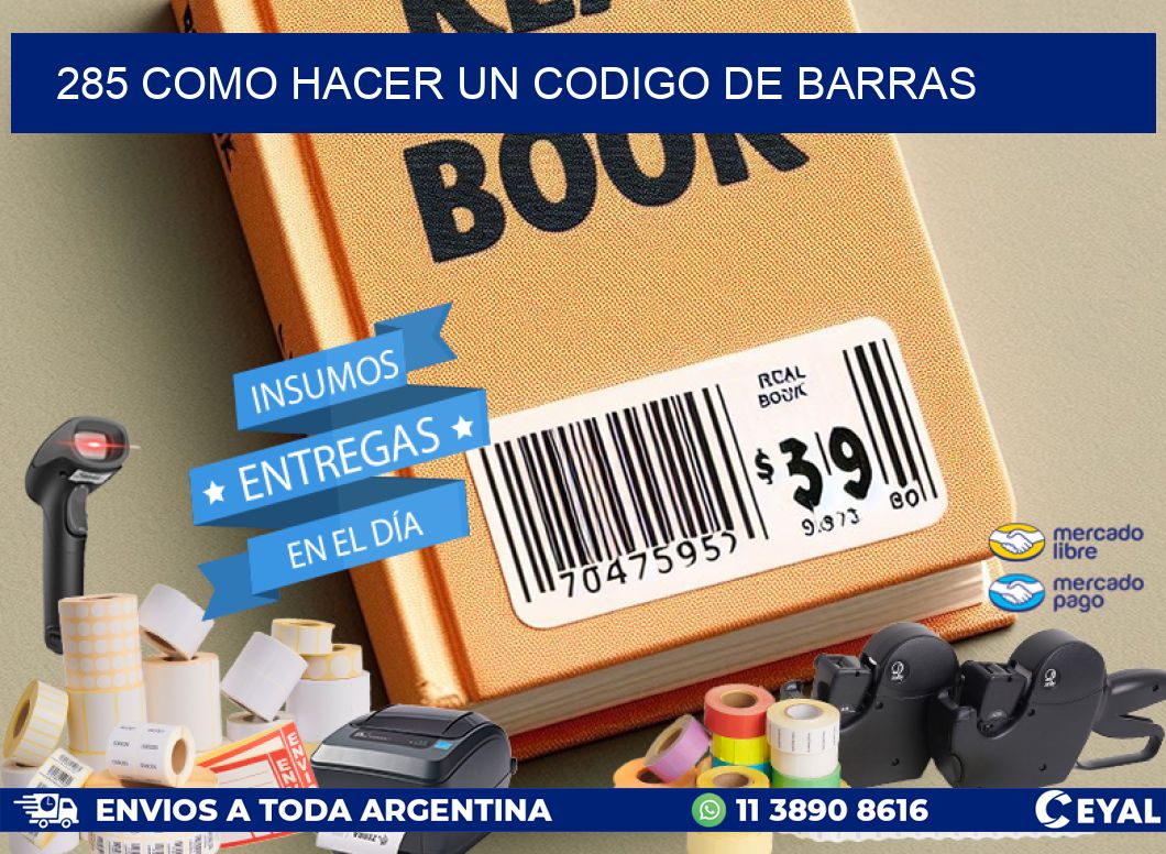 285 como hacer un codigo de barras