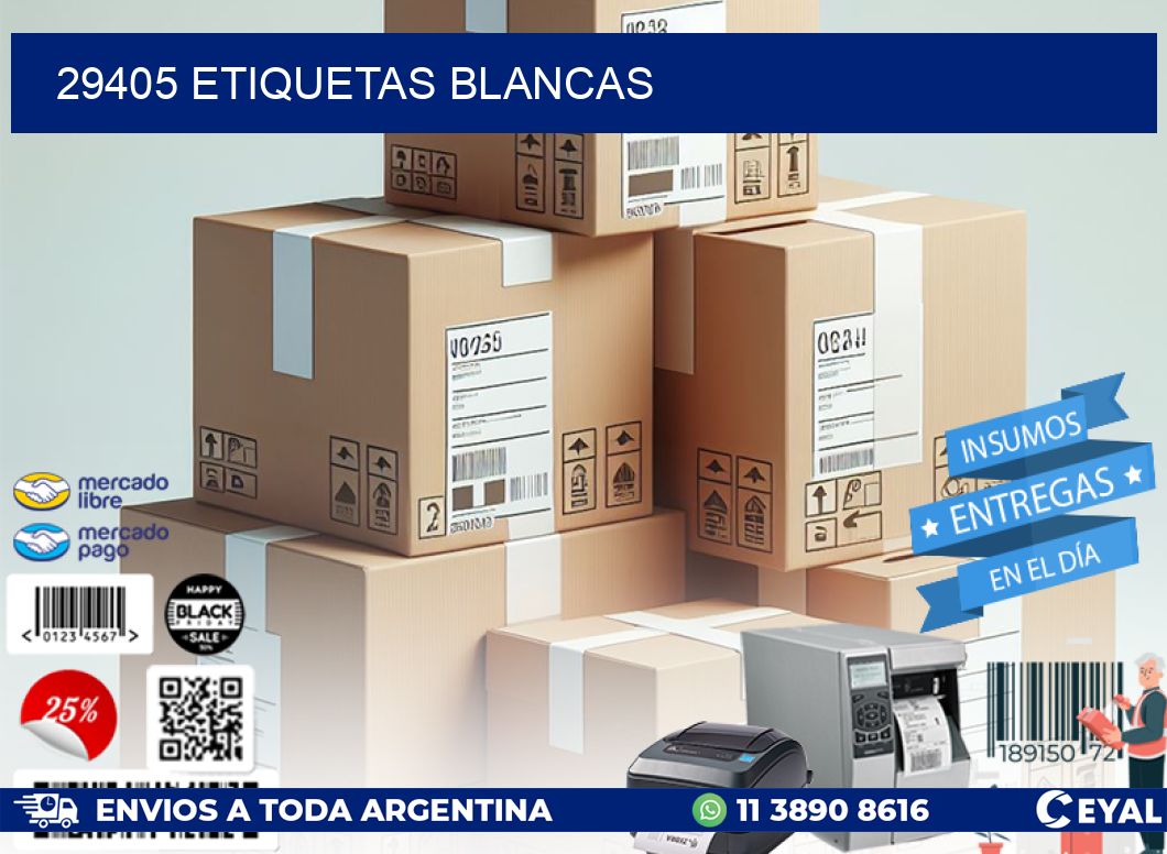 29405 ETIQUETAS BLANCAS