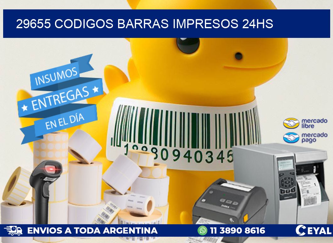 29655 Codigos barras impresos 24hs