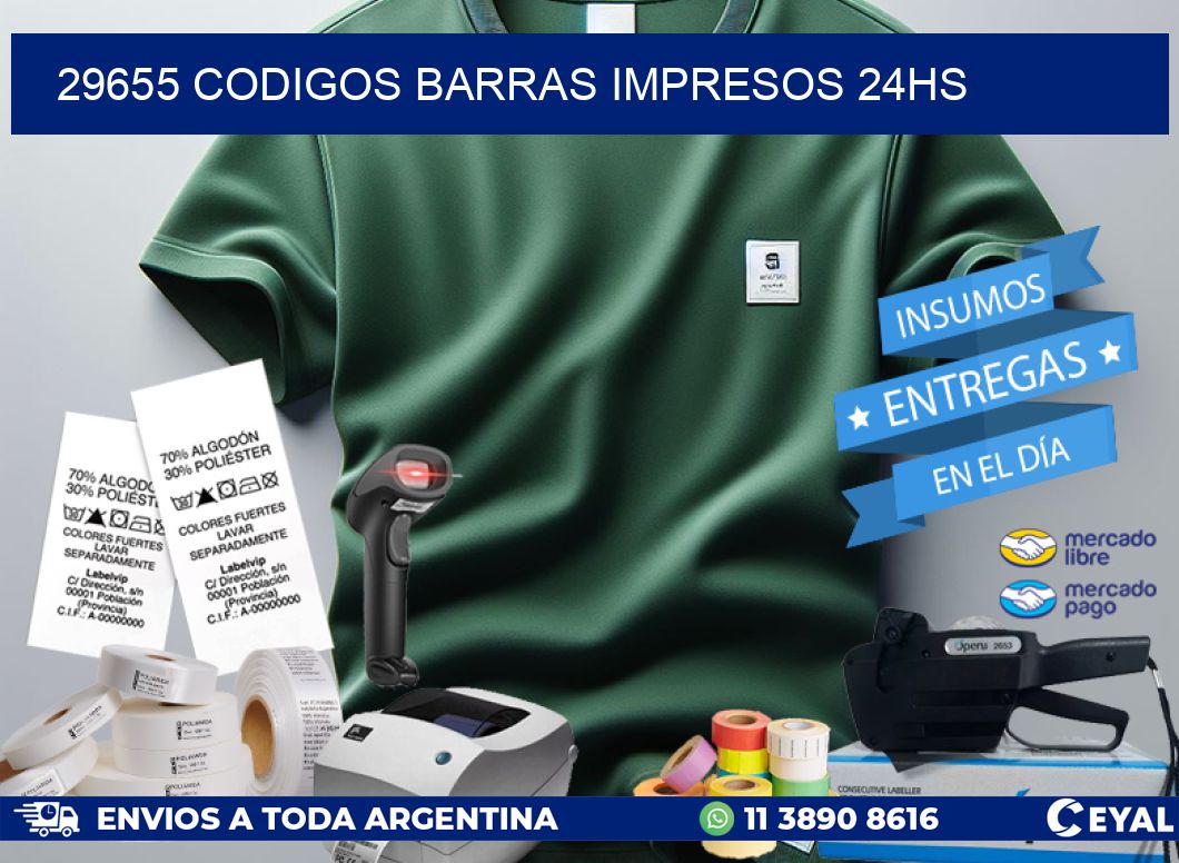 29655 Codigos barras impresos 24hs