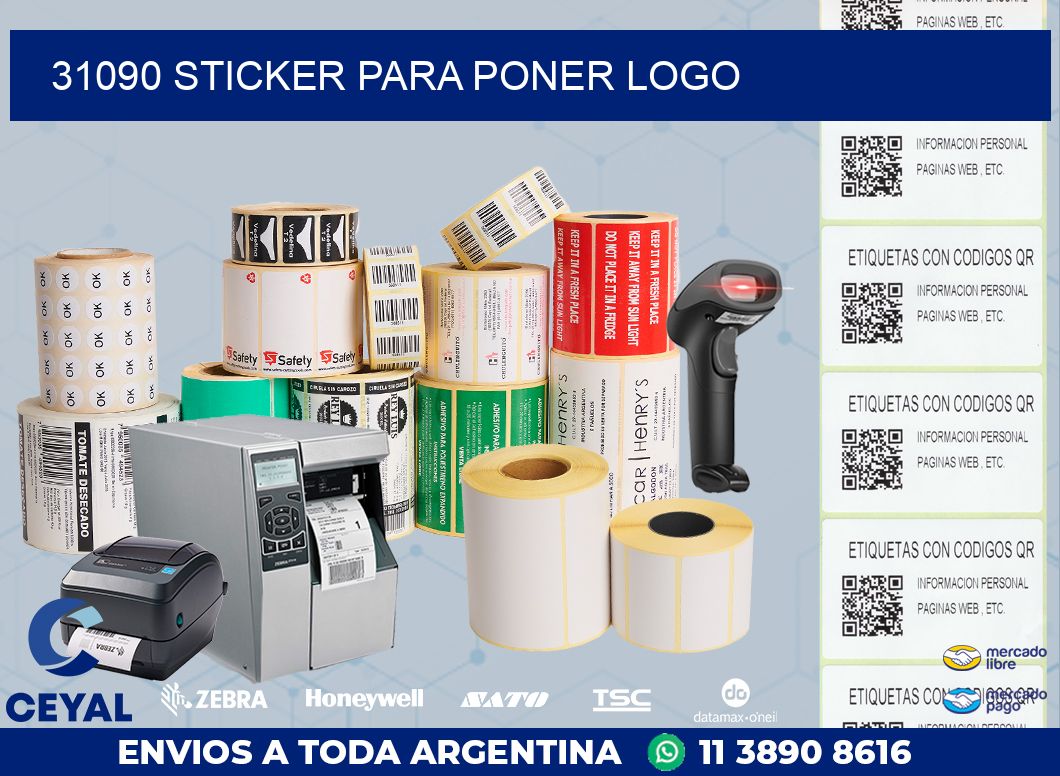31090 STICKER PARA PONER LOGO