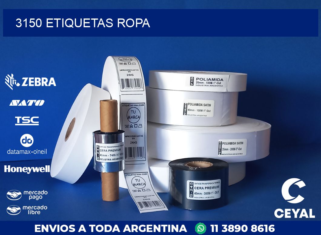 3150 ETIQUETAS ROPA