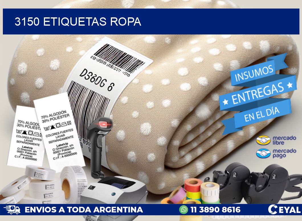 3150 ETIQUETAS ROPA