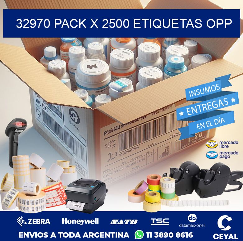 32970 PACK X 2500 ETIQUETAS OPP