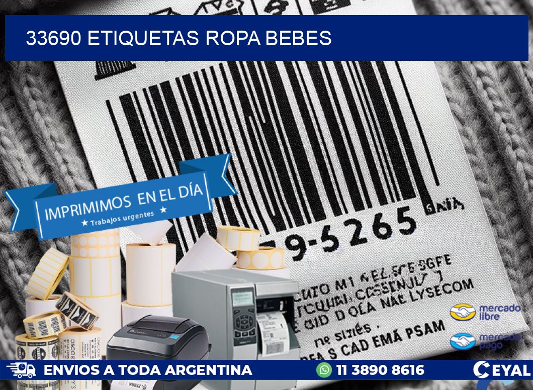 33690 ETIQUETAS ROPA BEBES
