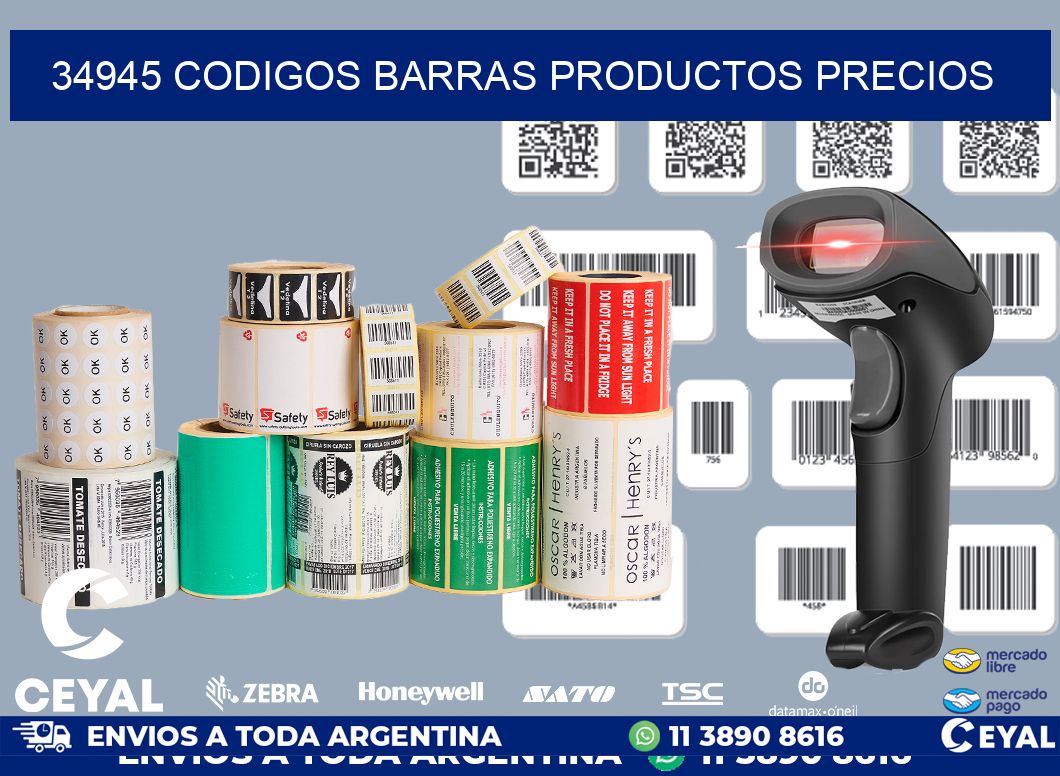 34945 CODIGOS BARRAS PRODUCTOS PRECIOS