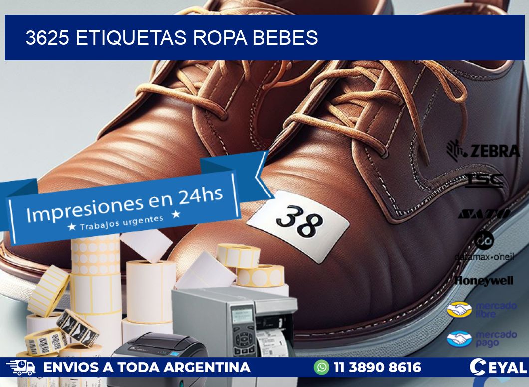 3625 ETIQUETAS ROPA BEBES