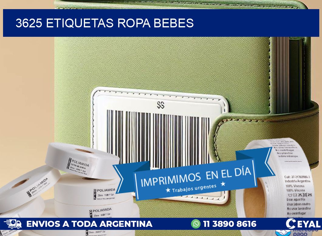 3625 ETIQUETAS ROPA BEBES