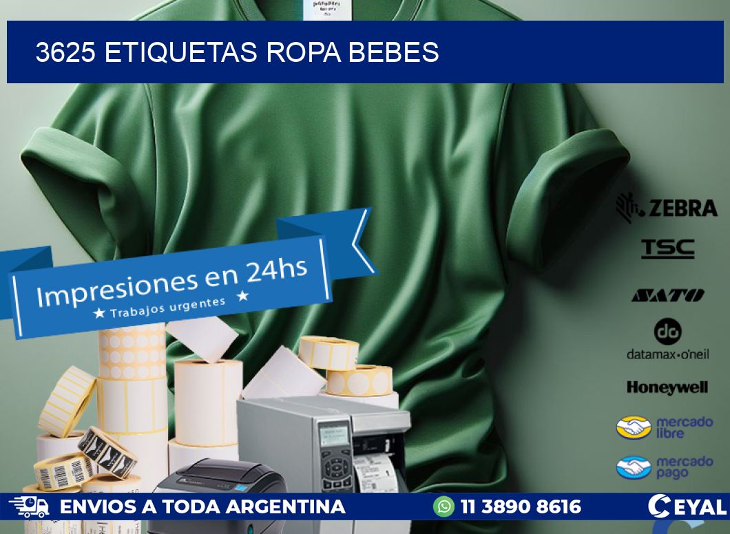 3625 ETIQUETAS ROPA BEBES