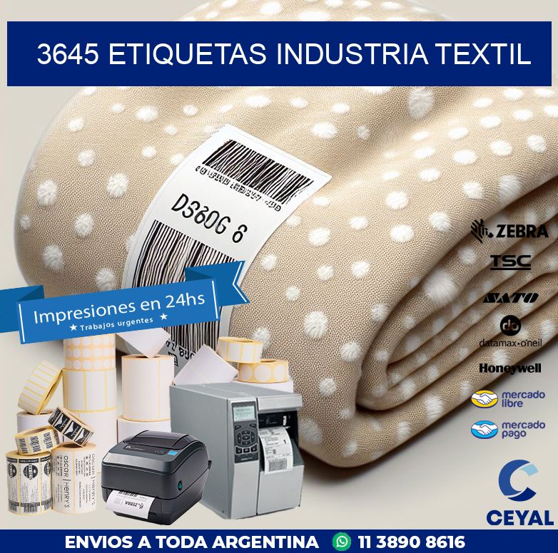 3645 ETIQUETAS INDUSTRIA TEXTIL