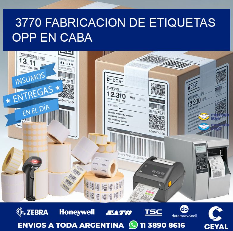3770 FABRICACION DE ETIQUETAS OPP EN CABA