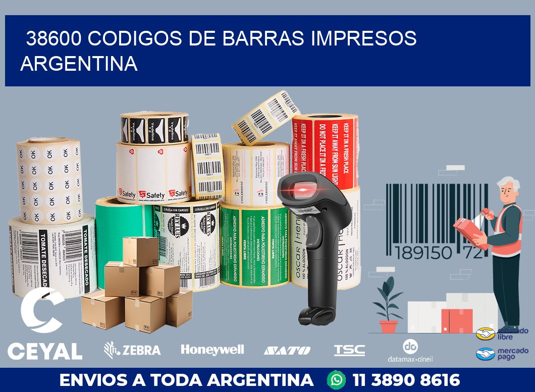 38600 codigos de barras impresos Argentina