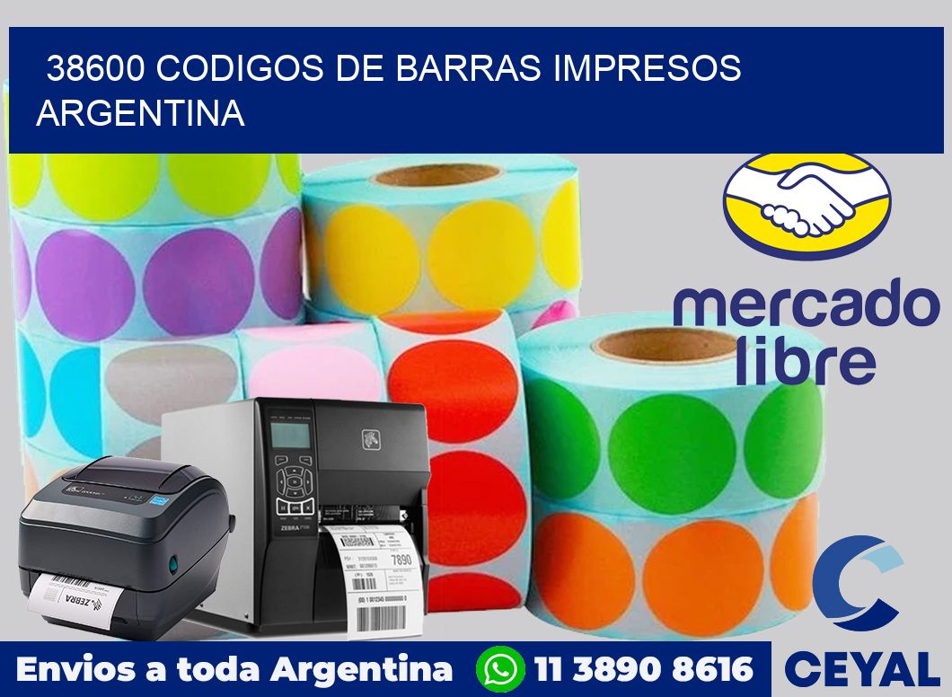 38600 codigos de barras impresos Argentina
