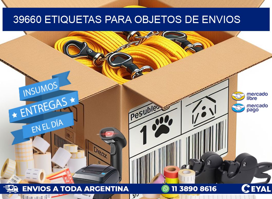 39660 etiquetas para objetos de envios