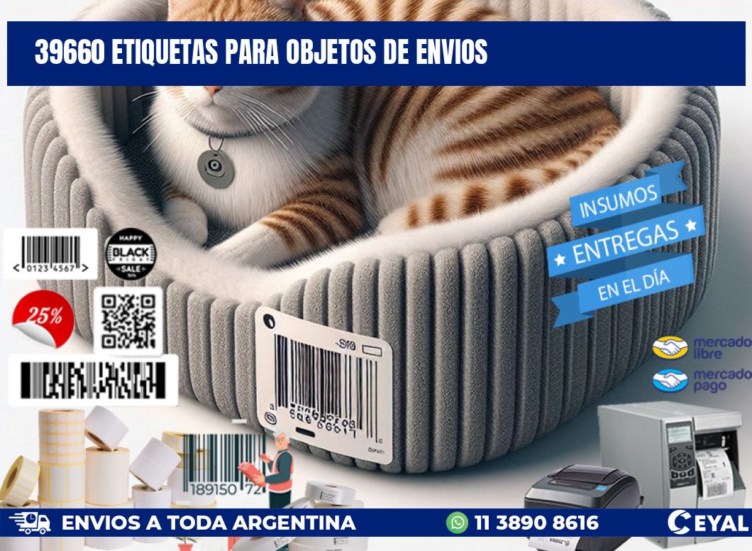 39660 etiquetas para objetos de envios