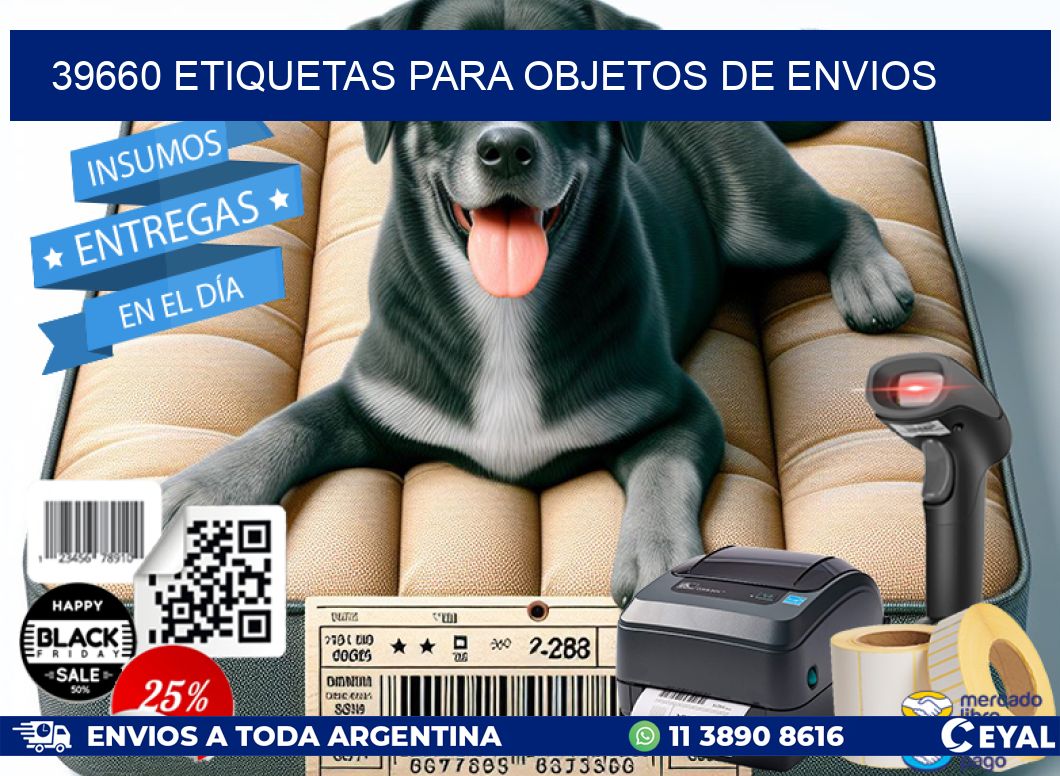 39660 etiquetas para objetos de envios