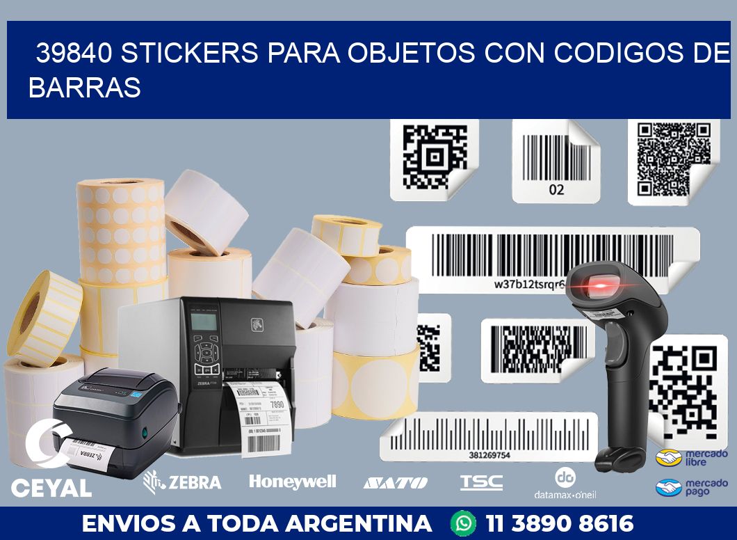 39840 STICKERS PARA OBJETOS CON CODIGOS DE BARRAS