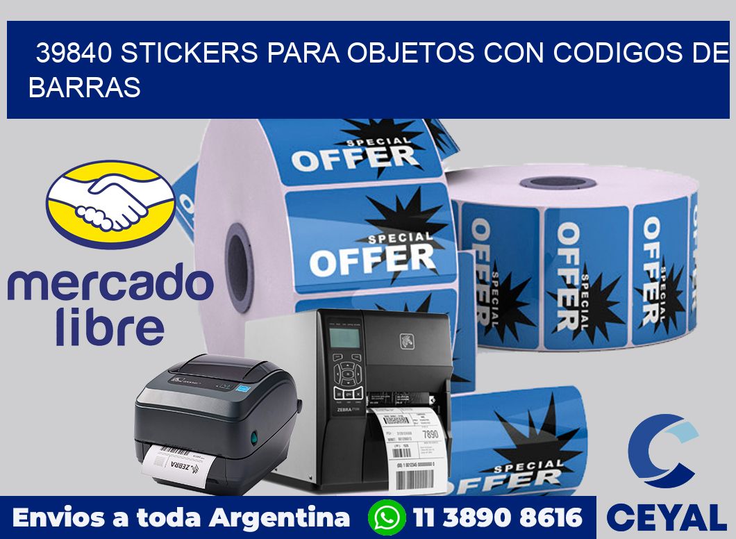 39840 STICKERS PARA OBJETOS CON CODIGOS DE BARRAS