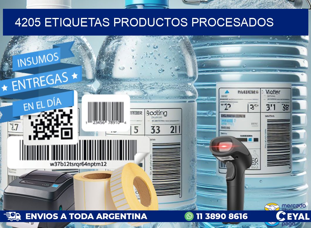 4205 etiquetas productos procesados