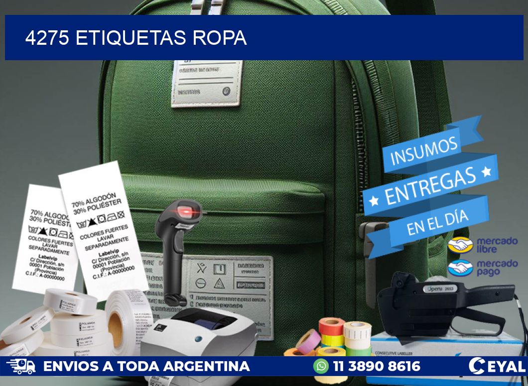 4275 ETIQUETAS ROPA