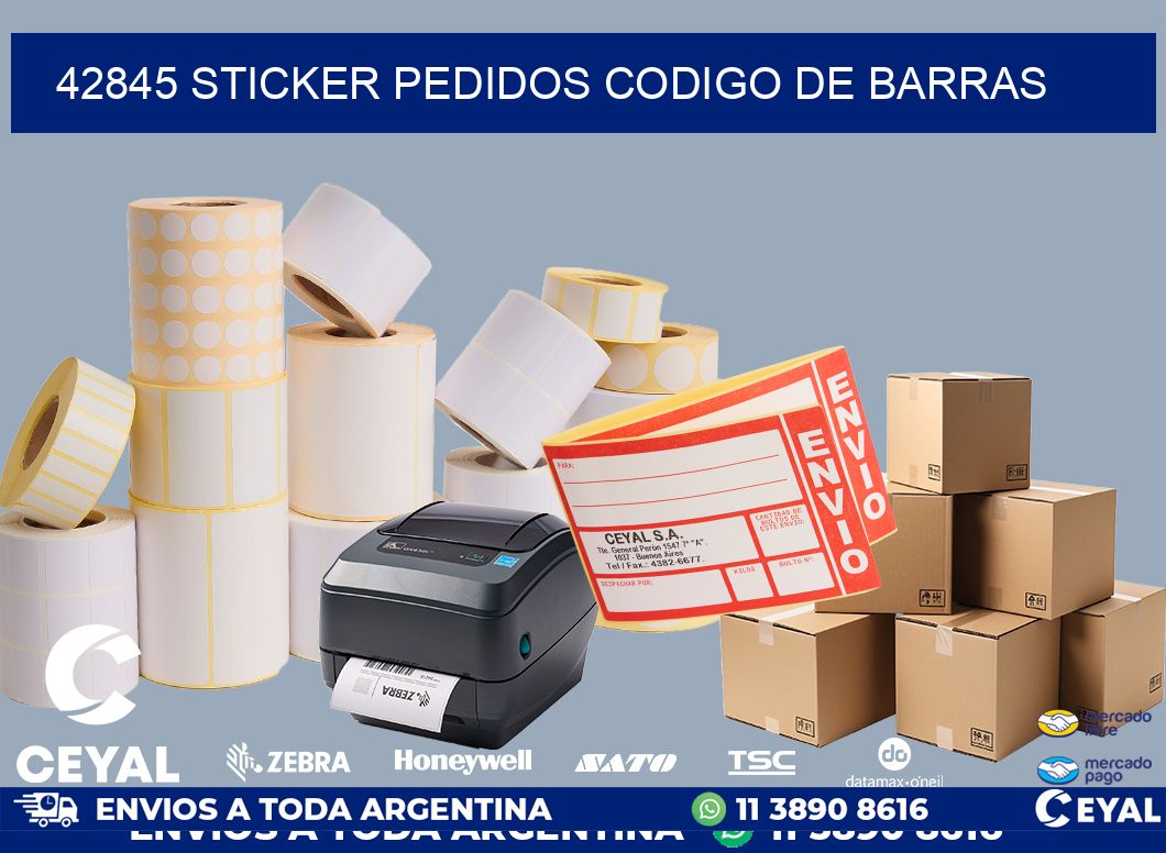 42845 STICKER PEDIDOS CODIGO DE BARRAS