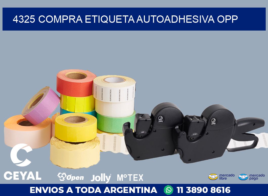 4325 COMPRA ETIQUETA AUTOADHESIVA OPP
