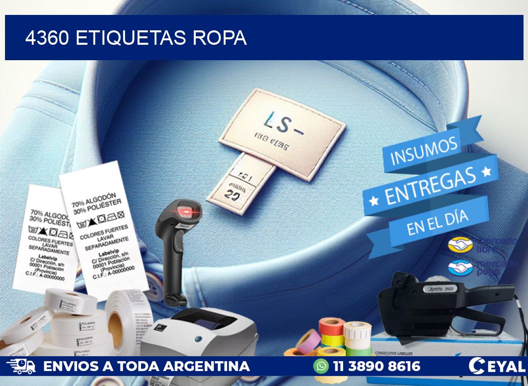 4360 ETIQUETAS ROPA