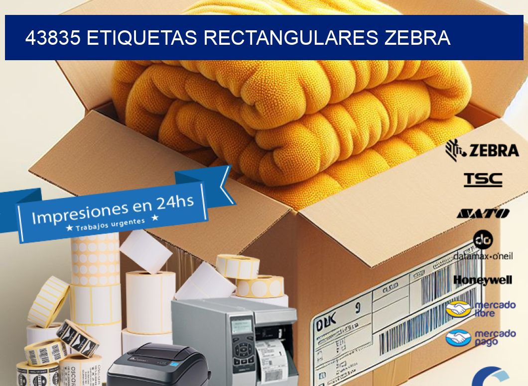 43835 etiquetas rectangulares zebra