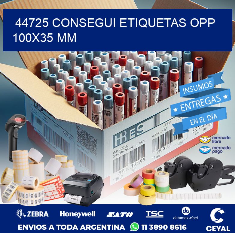 44725 CONSEGUI ETIQUETAS OPP 100X35 MM