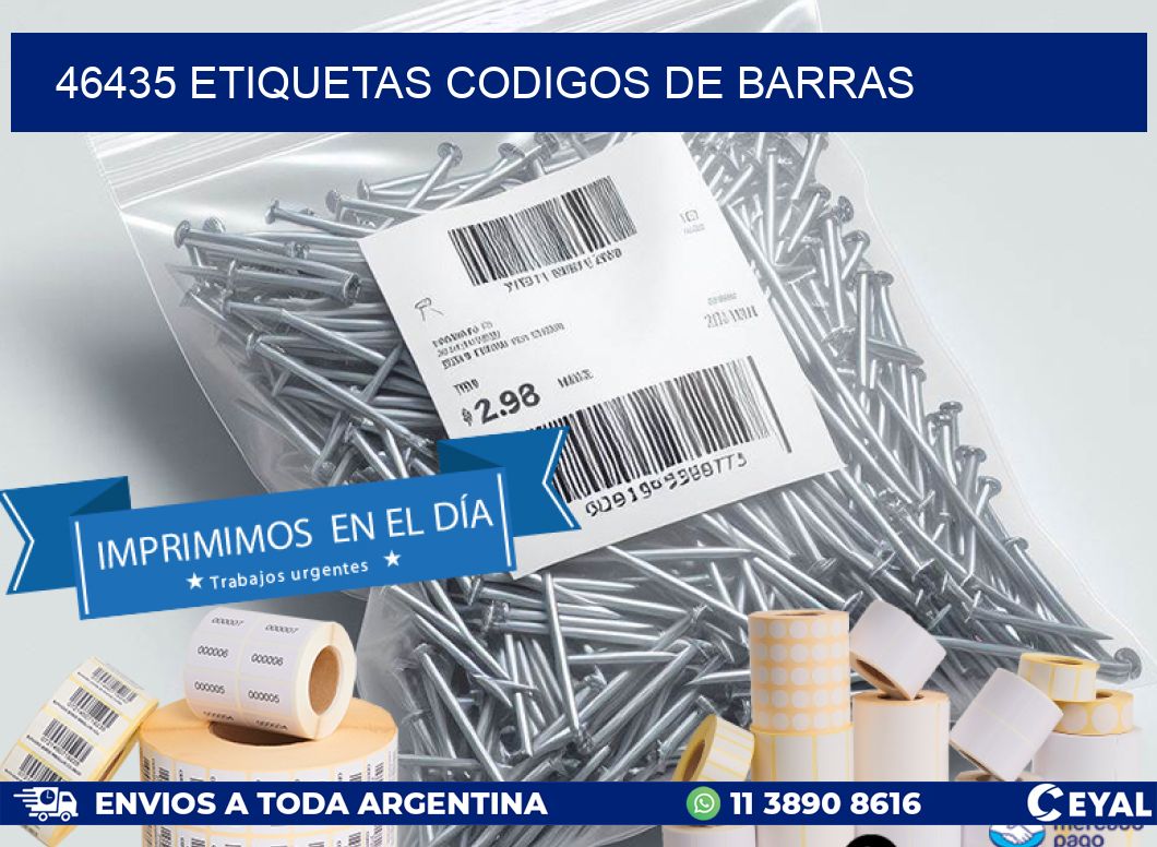 46435 etiquetas codigos de barras