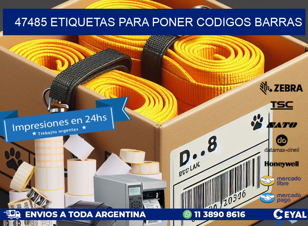 47485 etiquetas para poner codigos barras