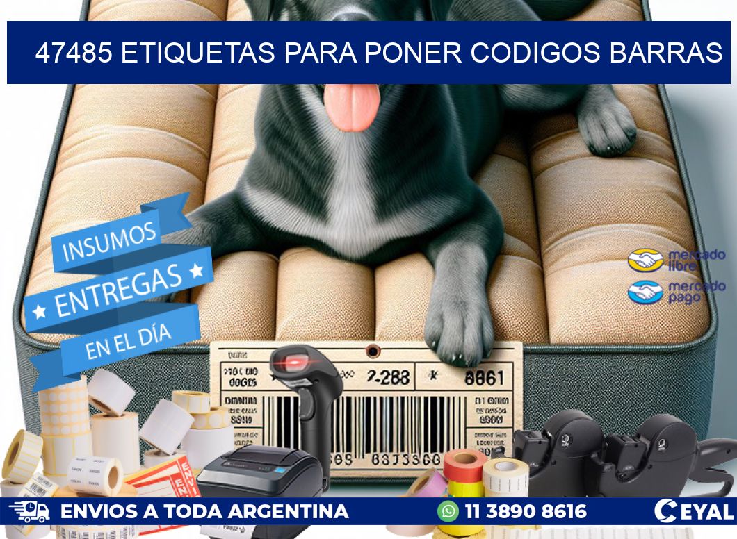 47485 etiquetas para poner codigos barras