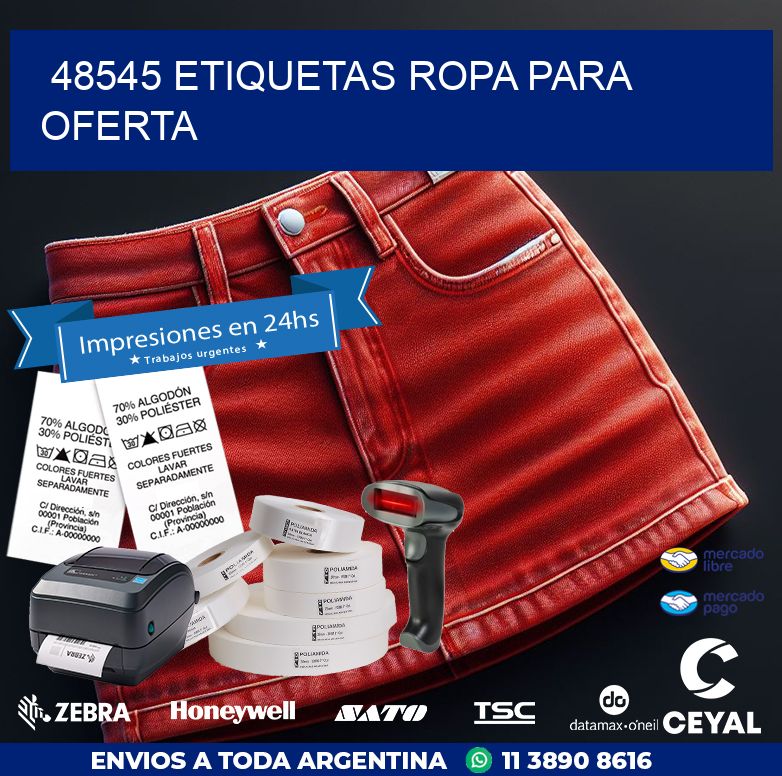 48545 ETIQUETAS ROPA PARA OFERTA